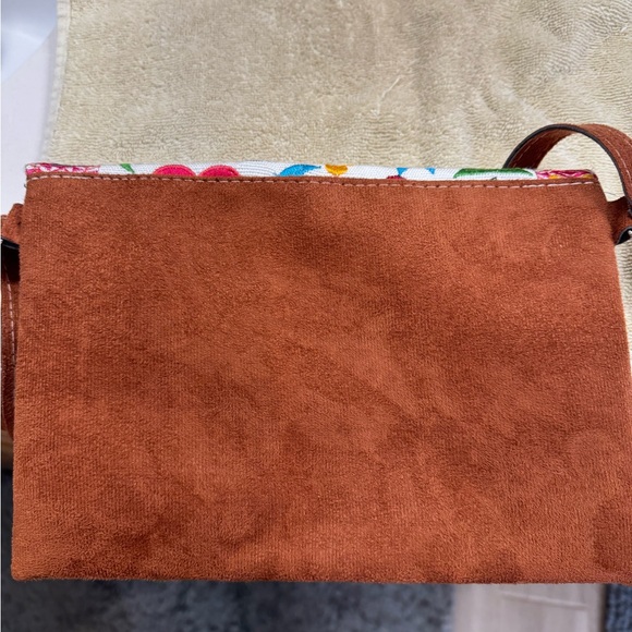 Embroidered Brown Shoulder Bag - Picture 2 of 4